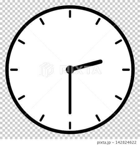 2時30分を示すシンプルな時計の文字盤 142824622