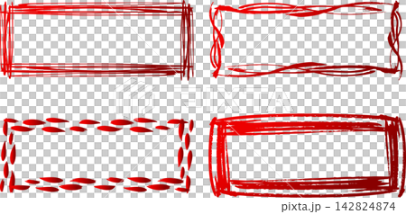 Hand-painted Japanese style frame borders for logos and titles, decorative border set. Hand-painted Japanese style frame borders for logos and titles, decorative border set. 142824874