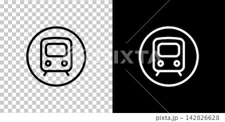 火車圖示(已圈出)鐵路通道 火車圖示(已圈出)鐵路通道 142826628
