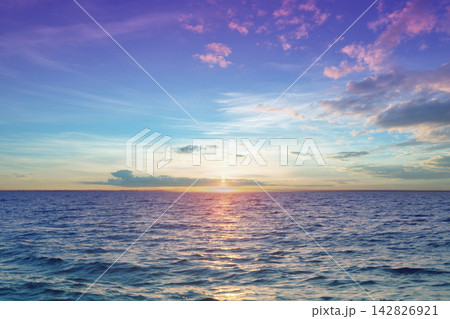 Sunset over the sea 142826921