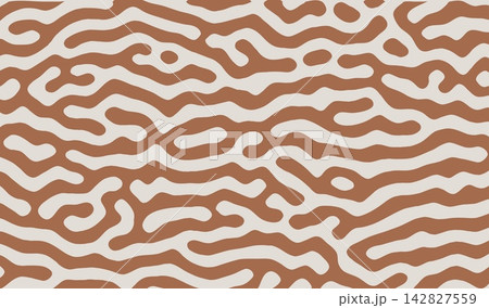 Pattern line abstract with organic shape background and vector psychedelic scandinavian. Texture groovy wave with design geometric graphic and irregular modern 60s. Art creative pattern 142827559