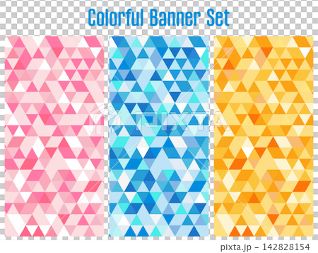Banner set_Triangular mosaic_Vertical 142828154