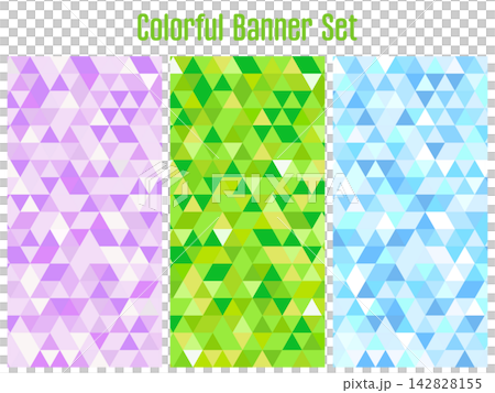 Banner set_Triangular mosaic_Vertical Banner set_Triangular mosaic_Vertical 142828155