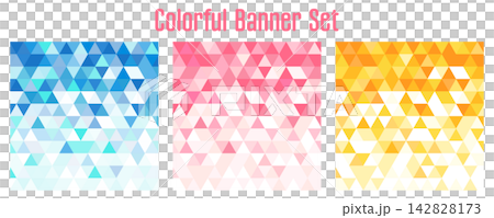 Banner set_Triangular mosaic_Square Banner set_Triangular mosaic_Square 142828173