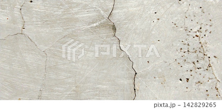Weathered Concrete Wall with Cracks Texture 142829265