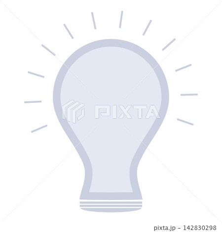 Vector light bulb in a flat style 142830298
