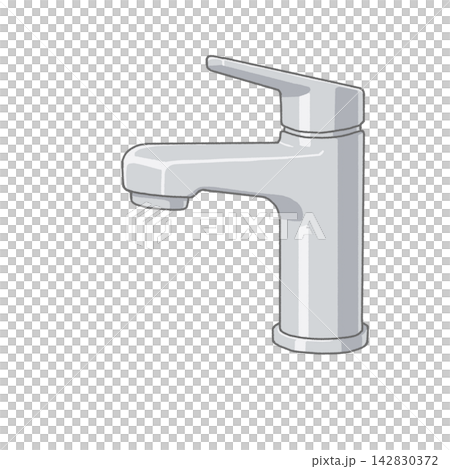 水が出ていない蛇口 シンプルな水栓イラスト シングルレバー 水が出ていない蛇口 シンプルな水栓イラスト シングルレバー 142830372