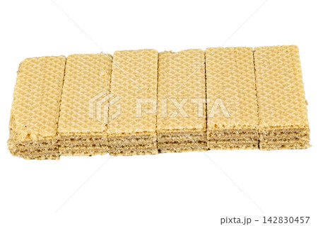 Wafer snacks isolated on white background Wafer snacks isolated on white background 142830457