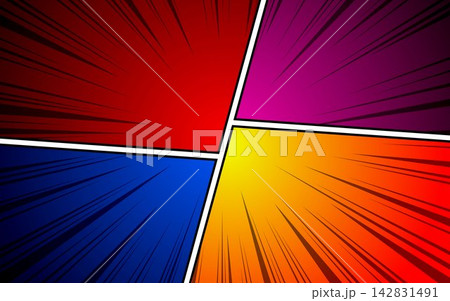 Colorful comic abstract scene page background.  142831491