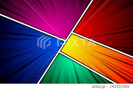 Colorful comic abstract scene page background.  142831492