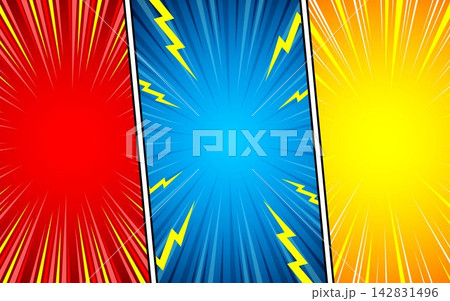 Colorful comic abstract scene page background. Colorful comic abstract scene page background. 142831496