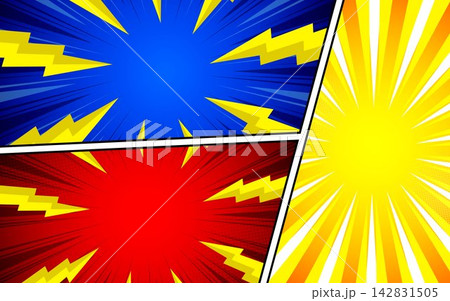 Colorful comic abstract scene page background. Colorful comic abstract scene page background. 142831505