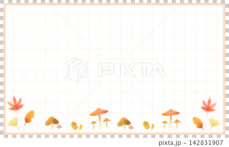 Simple frames with various autumn motifs Simple frames with various autumn motifs 142831907