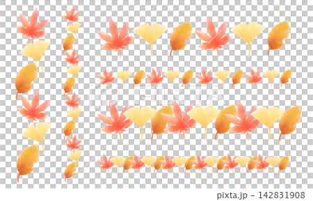 Autumn-themed material featuring fallen leaves Autumn-themed material featuring fallen leaves 142831908