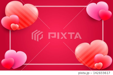 Beautiful Valentine's day invitation background.  142833617