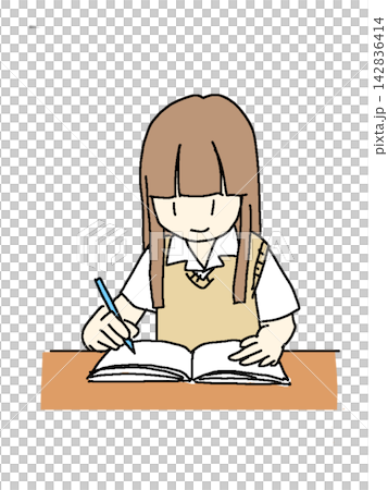 由女學生學習的插圖 由女學生學習的插圖 142836414