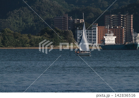ヨットが浮かぶ風景 ヨットが浮かぶ風景 142836516