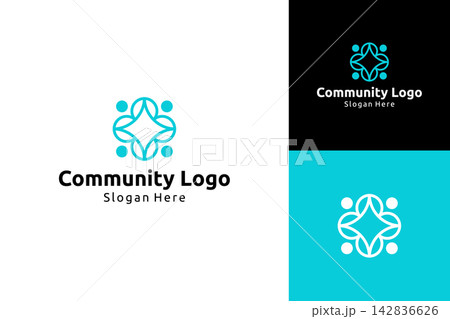 Illustration of a logo design for a social business concept, community, teamwork unity. Illustration of a logo design for a social business concept, community, teamwork unity. 142836626