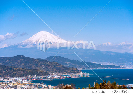 日本平から望む富士山と清水港 日本平から望む富士山と清水港 142839503