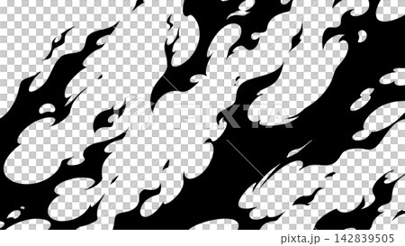 Flame effect background illustration_silhouette_16:9 Flame effect background illustration_silhouette_16:9 142839505