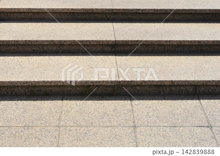 Granite steps and tiled pavement texture 142839888