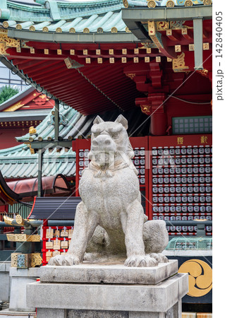 Komainu Guardian at Kanda Myojin Shrine Komainu Guardian at Kanda Myojin Shrine 142840405