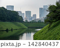 Hanzo-bori Moat With National Diet Building in Tokyo 142840437