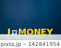 Love of money, wealth and personal finance concept with heart symbol 142841954