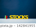 Stocks, stock market volatility and price movement concept with up and down arrows 142841955