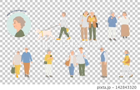 一套適合活潑好動、精力充沛的老年男女外出和日常生活的配件。 一套適合活潑好動、精力充沛的老年男女外出和日常生活的配件。 142843320