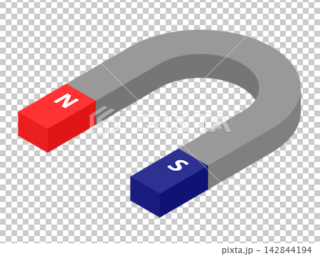 U-shaped magnet, isometric U-shaped magnet, isometric 142844194