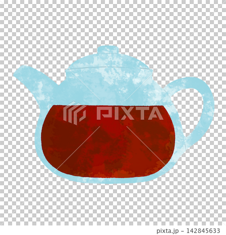 玻璃茶壺裡的茶 142845633