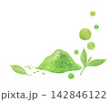 水彩絵の具で描いた抽象的な抹茶のイメージ 142846122