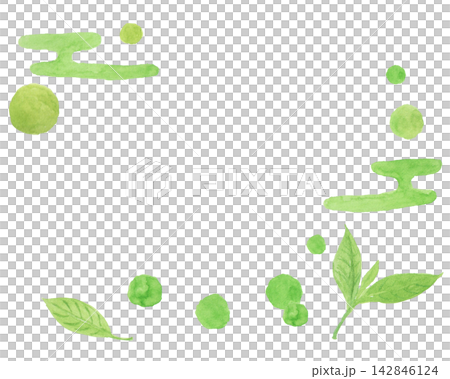 Abstract image of matcha painted with watercolors Abstract image of matcha painted with watercolors 142846124