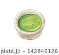 水彩絵の具で描いた抹茶のイメージ 142846126