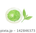 水彩絵の具で描いた抹茶の粉末のイメージ 142846373