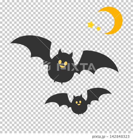 Halloween vector materials, cute illustrations, icons, designs, bats Halloween vector materials, cute illustrations, icons, designs, bats 142848323