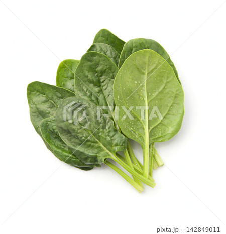 Spinach salad top view. 142849011