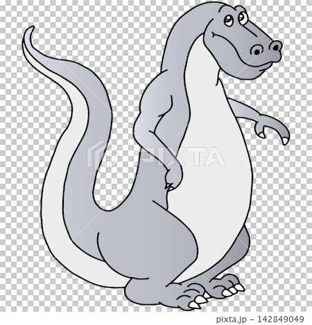 Hand-drawn dinosaur illustration ☆ Allosaurus Hand-drawn dinosaur illustration ☆ Allosaurus 142849049