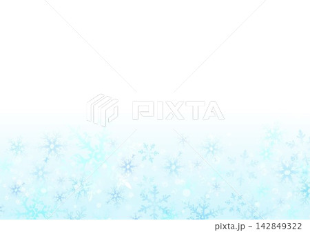 水彩柄の雪の結晶 142849322