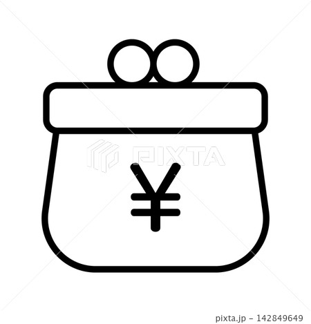 財布アイコン がま口 お金 円 ¥ 小銭入れ 現金 貯金 コイン 金融 ベクターイラスト 財布アイコン がま口 お金 円 ¥ 小銭入れ 現金 貯金 コイン 金融 ベクターイラスト 142849649