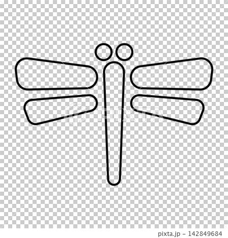 Dragonfly icon, insect, autumn, nature, creature, simple, vector illustration Dragonfly icon, insect, autumn, nature, creature, simple, vector illustration 142849684