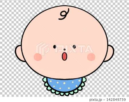 Illustration of a surprised baby Illustration of a surprised baby 142849739