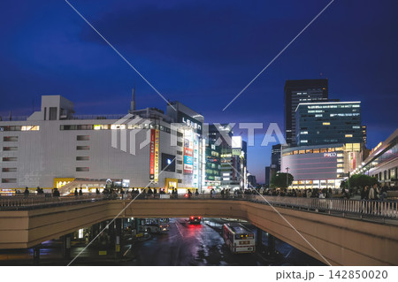 Japan April 29 2026 Sendai downtown skyline with illuminated buildings Japan April 29 2026 Sendai downtown skyline with illuminated buildings 142850020