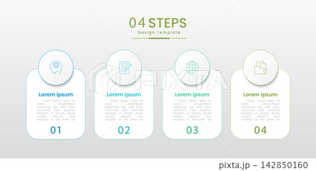 Infographic 4 options design elements for your business data. Vector Illustration. 142850160
