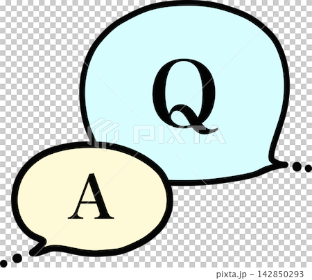 Q&A speech bubble icon illustration Q&A speech bubble icon illustration 142850293