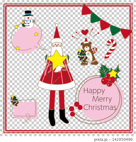 Cute Christmas illustration material Cute Christmas illustration material 142850490