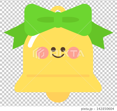 Christmas bell with ribbon (green ribbon) 142850604
