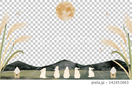 十五夜の兎たちの秋の風景 142851663