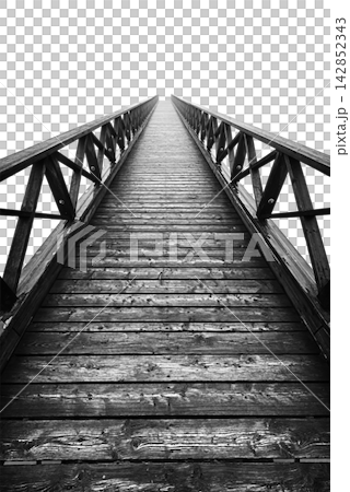 A wooden boardwalk A wooden boardwalk 142852343
